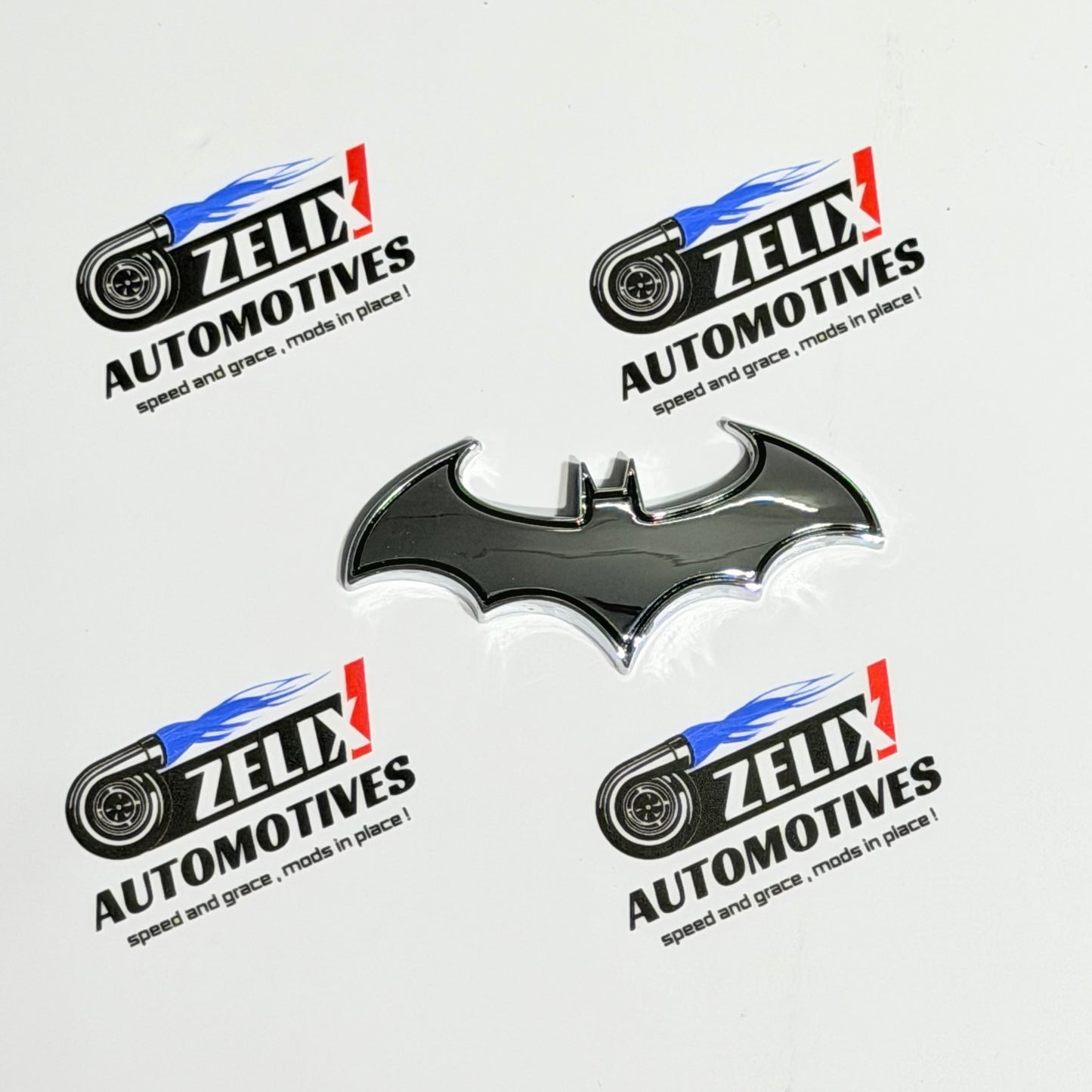 Batman Logo Sticker | Premium Metal Finish in Silver/Gold Variants
