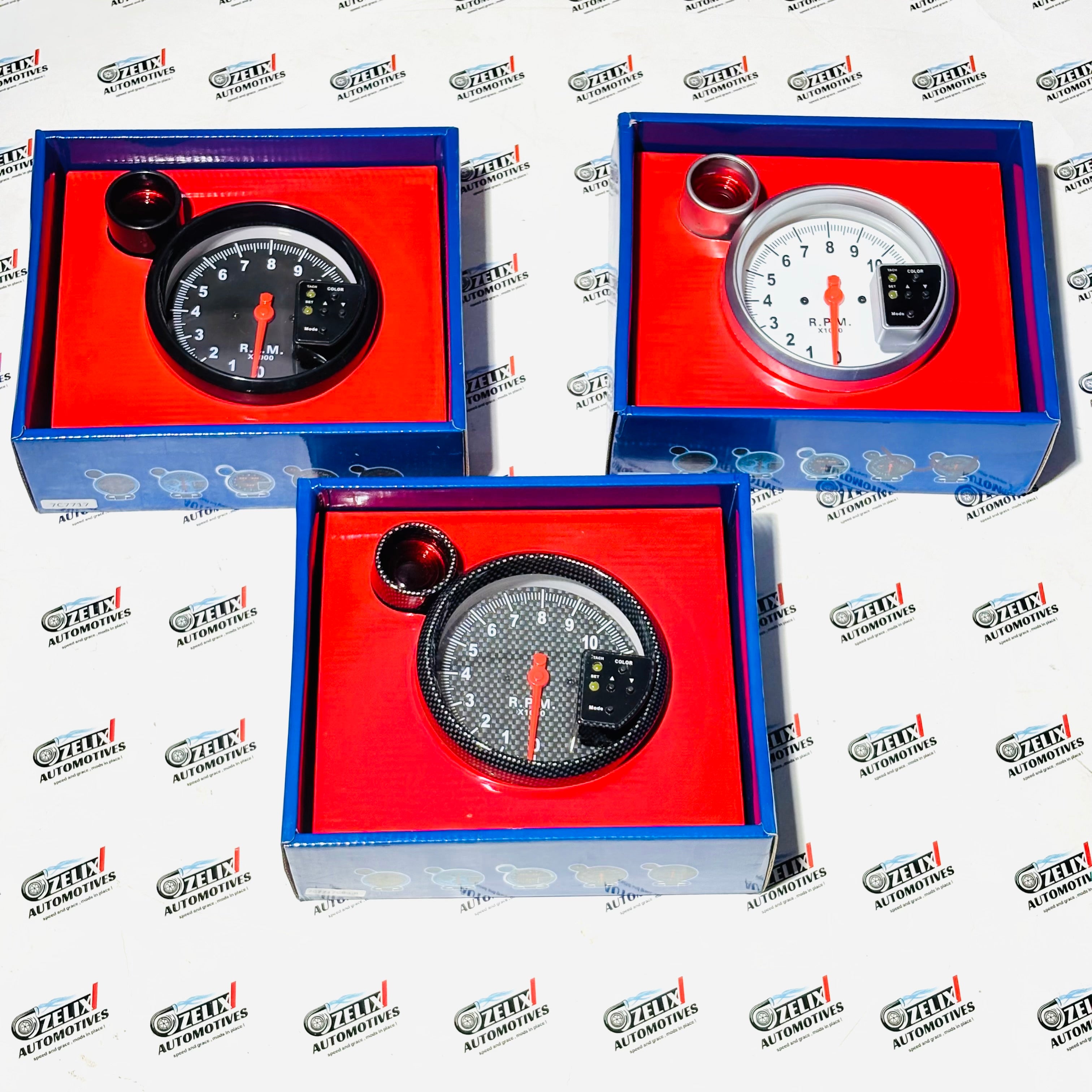 Tiger RPM Tachometer Gauge | Universal Racing Performance Meter – Zelix ...