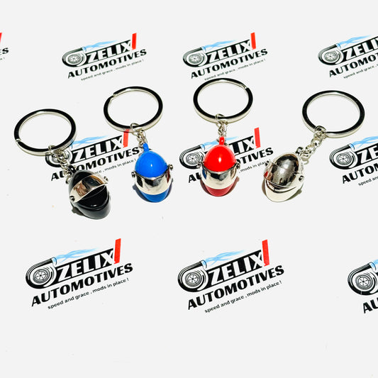 Helmet Style Keychain | Mini Metal Racing Helmet Design