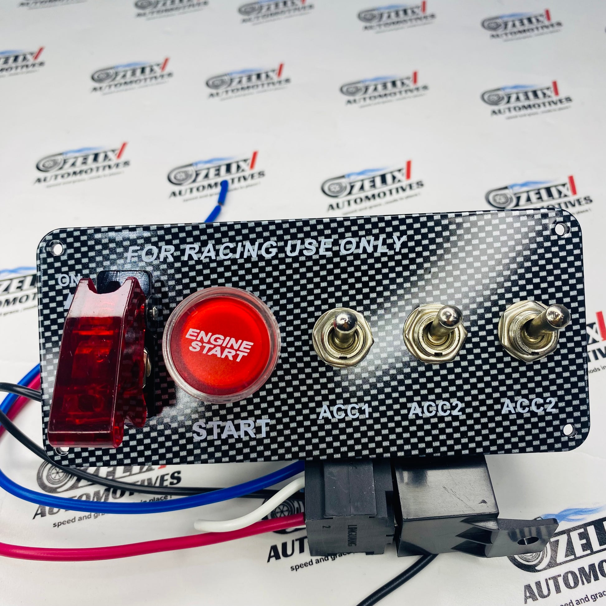Stylish Red Engine Start Button with Button Kit 