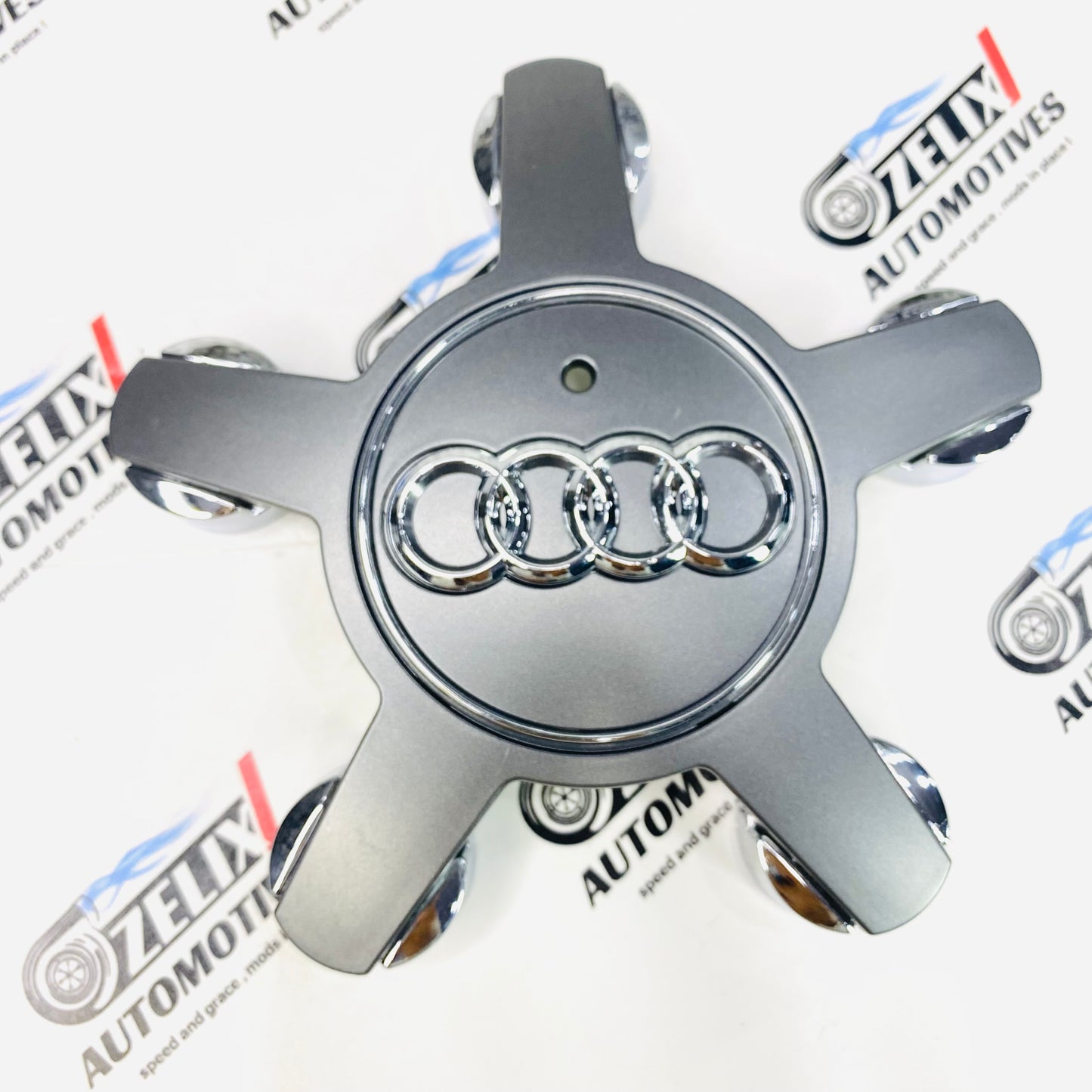 Audi star  wheel  caps  in Silver Color 