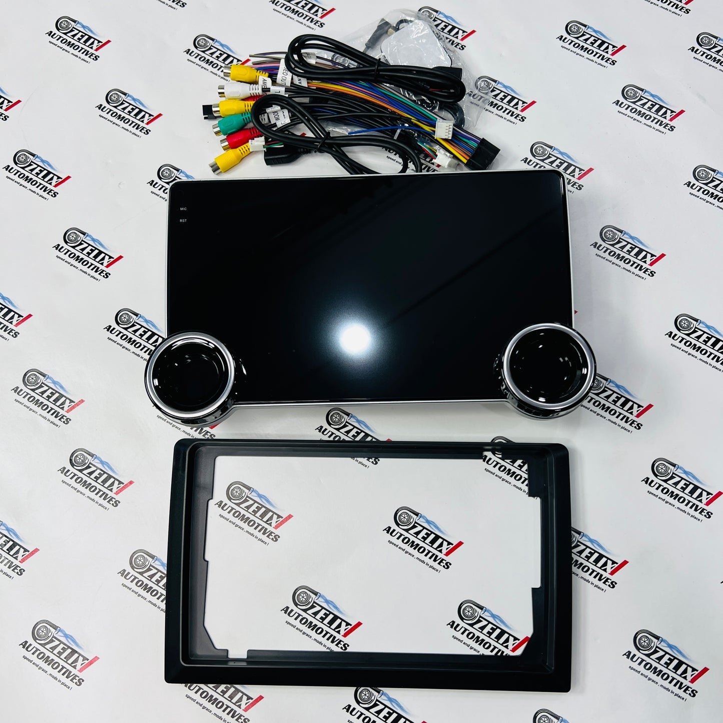 Gemstone 10.1 Inch QLED Car Stereo Display With Dual Knobs | Universal Aftermarket