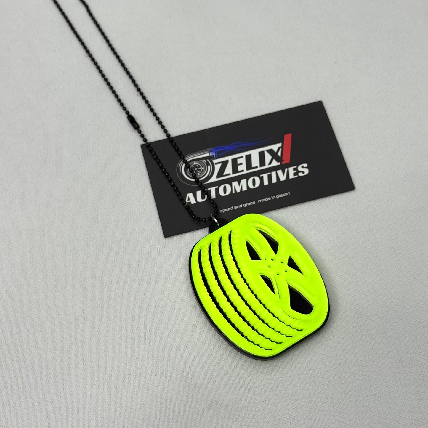 Fluorescent Green Car Mirror Hanging