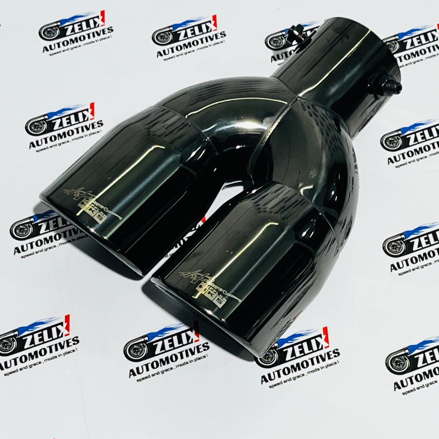 HKS Dual Exhaust Performance Muffler Tips | Burnt,Rainbow and Glossy Black Finish