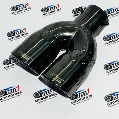HKS Dual Exhaust Performance Muffler Tips | Burnt,Rainbow and Glossy Black Finish