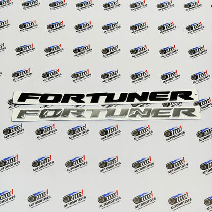Toyota Fortuner Rear Emblem Badge | Premium ABS Built Chrome/Matte Black Colour Options