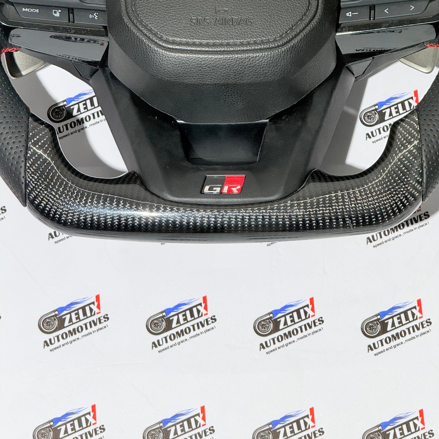 Toyota Fortuner Steering Wheel  GR Sport Style | Aftermarket Carbon Fiber Finish