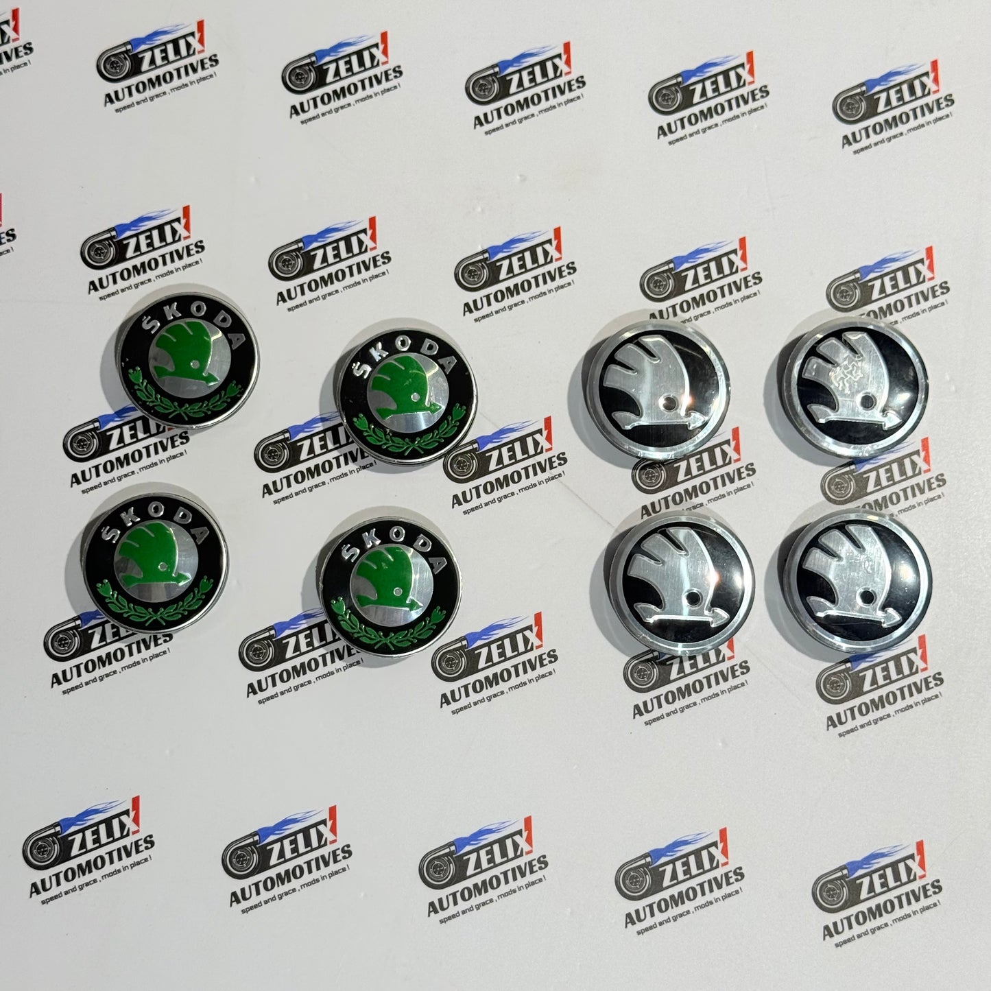 Skoda OEM-Style Wheel Caps Set of 4 | Premium Two Colour Options