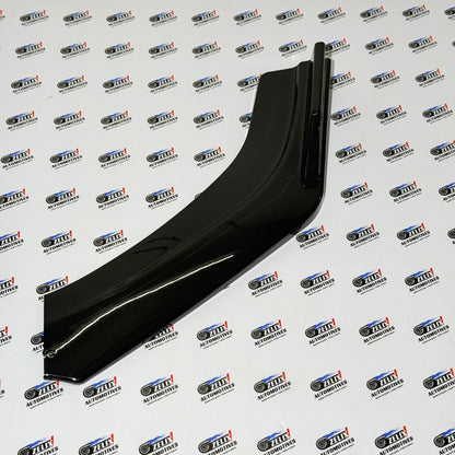 Universal 6-Piece Front Splitter Kit With Red Lip
