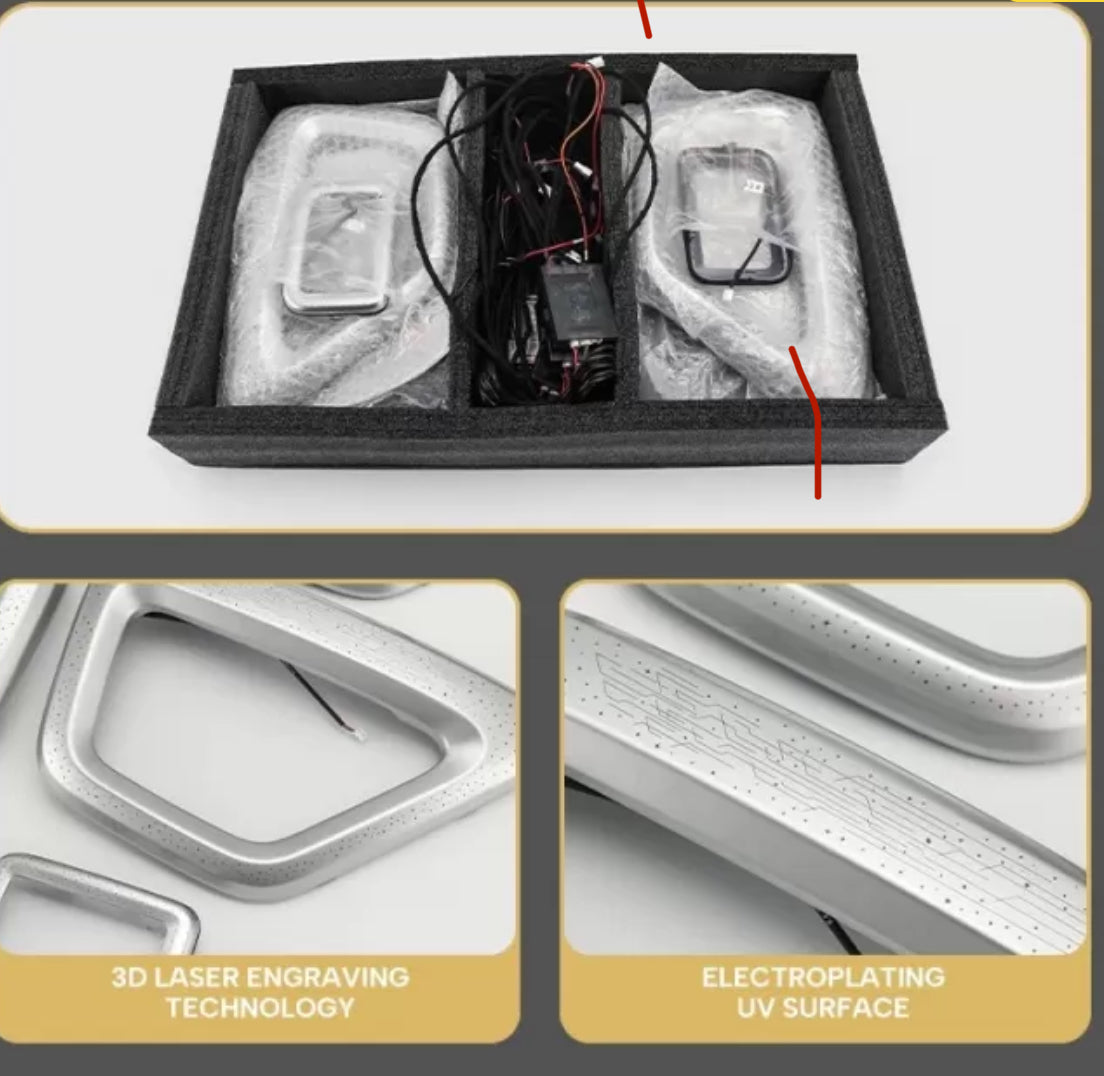 CARDI K4 OEM Ambient Lights With Silver Panel For Mahindra Scorpio N 2022 Onwards- 18 Pieces
