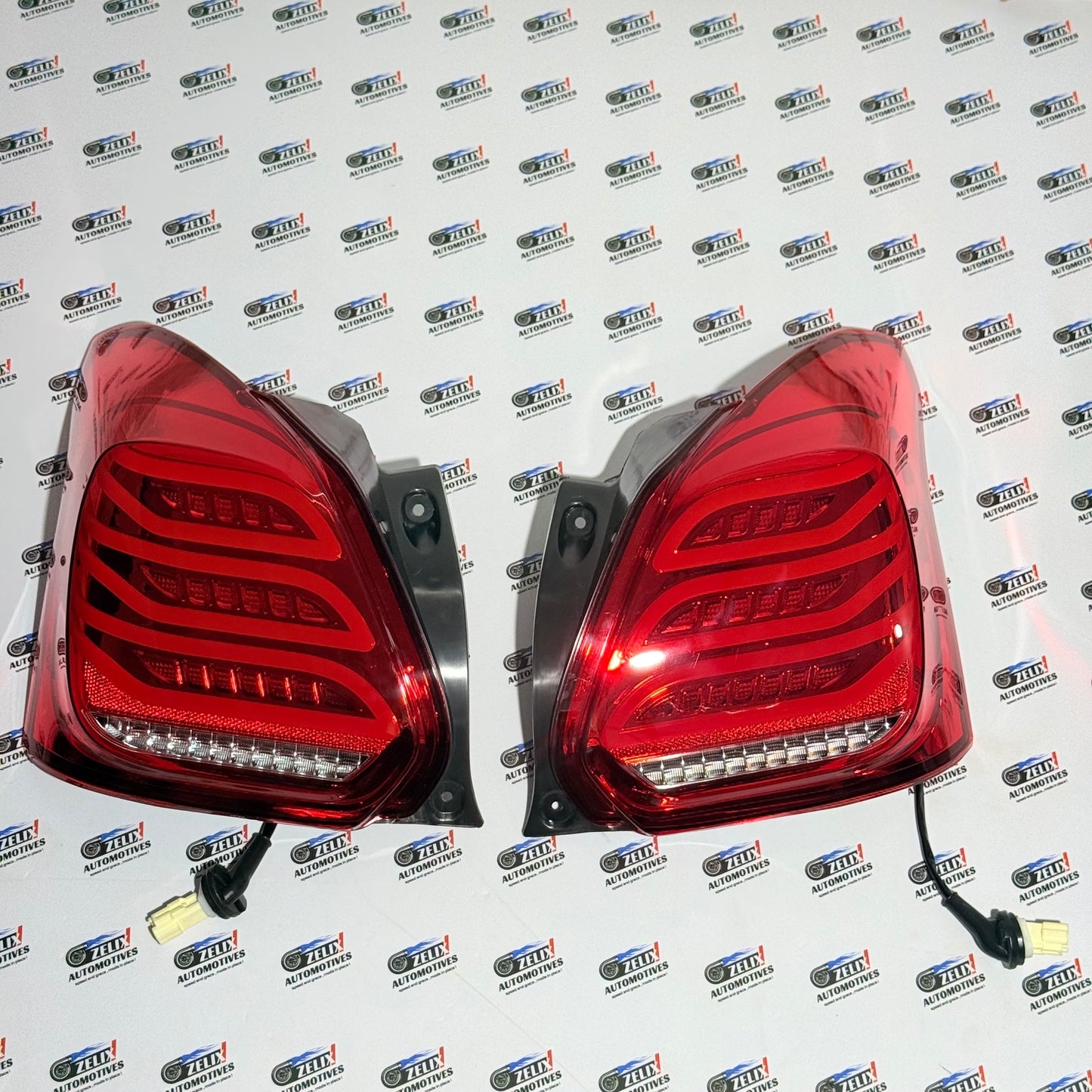 Swift Benz-Style LED Aftermarket Tail Lights | Compatible With Type-3 Models | Red & Full Smoke