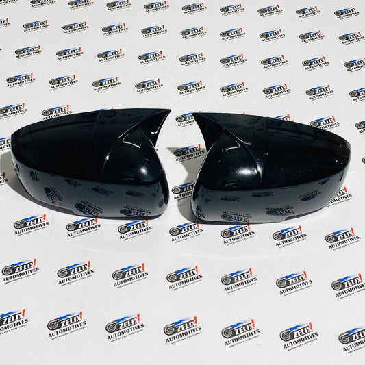 Suzuki Brezza Batman Style Mirror Covers | Glossy Black Finish Fits 2022+ Models