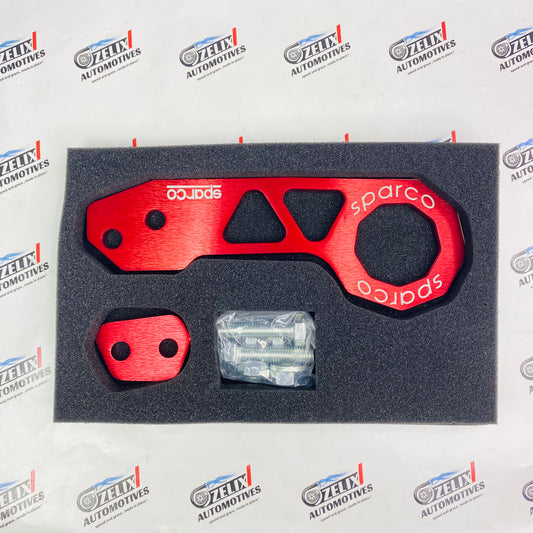 Universal  rear tow hook in Red 