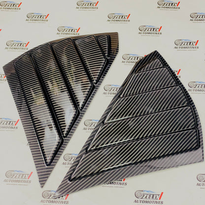 Maruti Suzuki Fronx Window Louvers – Black & Carbon Finish