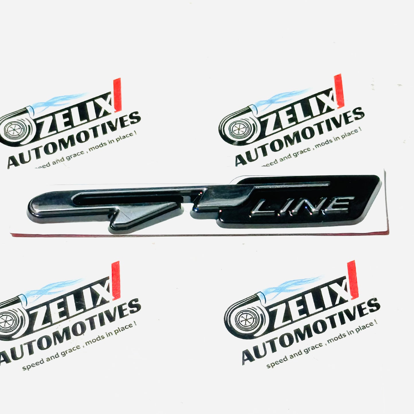 GT Line 3D Metal Sticker | Universal Aftermarket Car Emblem Badge