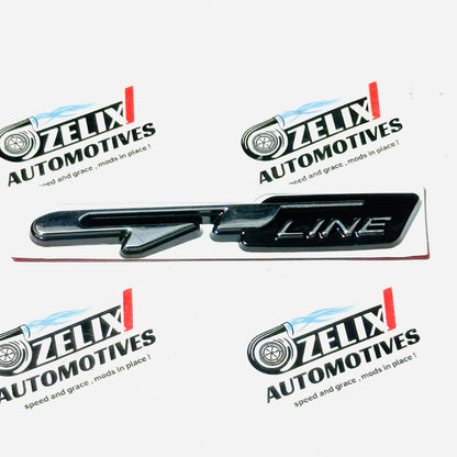 GT Line 3D Metal Sticker | Universal Aftermarket Car Emblem Badge