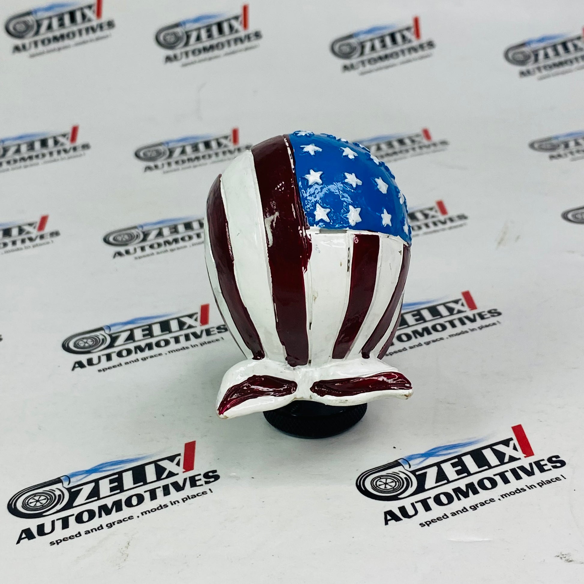 American flag bandana skull design gear knob