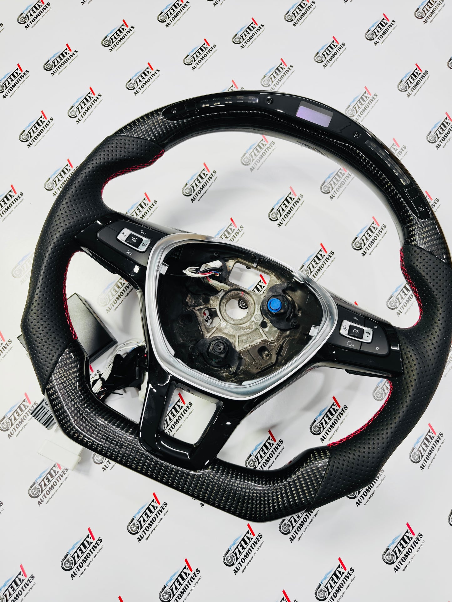 carbon fiber steering wheel for  Polo with rev lights