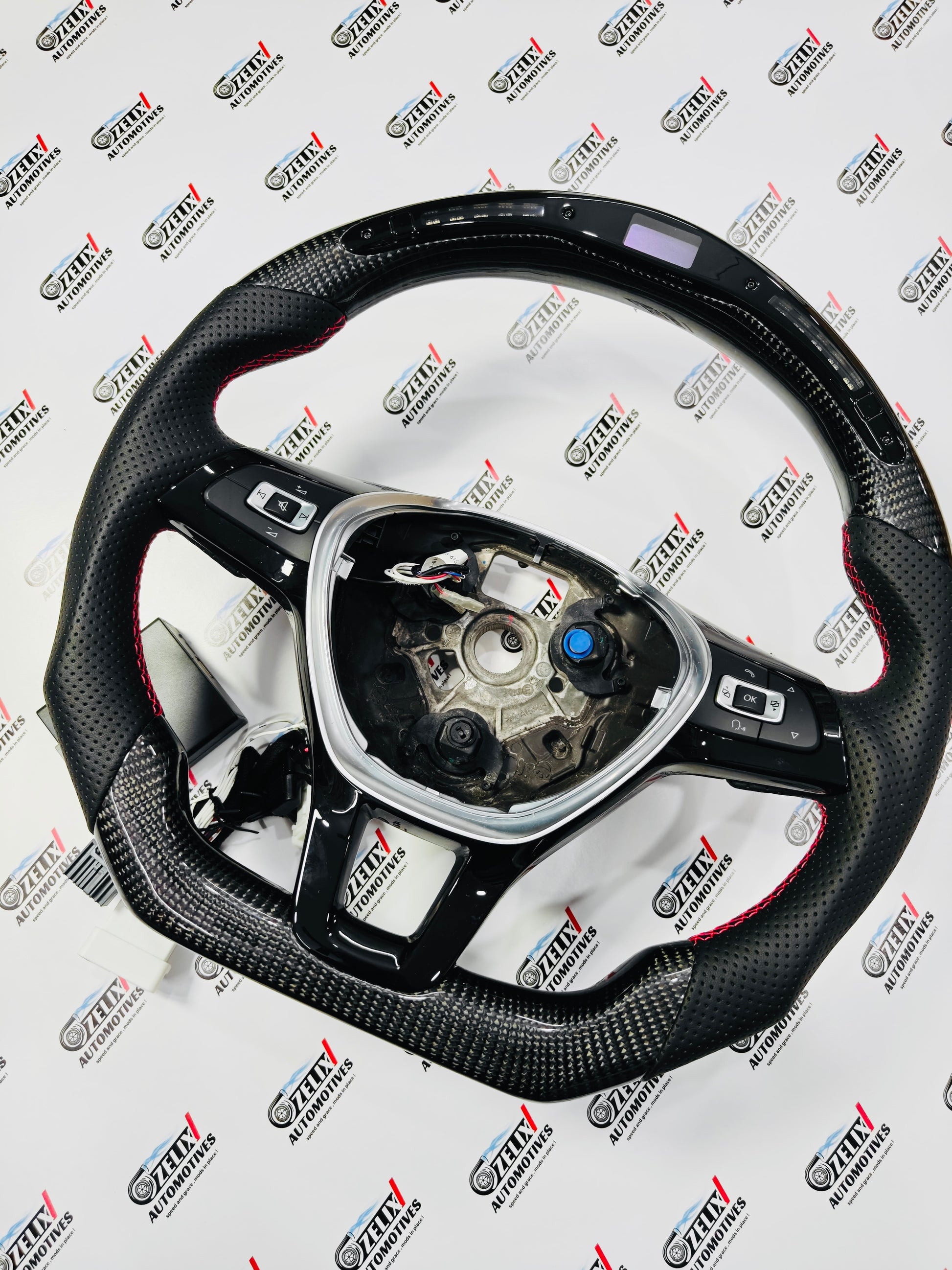 carbon fiber steering wheel for  Polo with rev lights