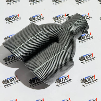 HKS Limited Edition Dual Exhaust Tip | Matte Black & Carbon Finish