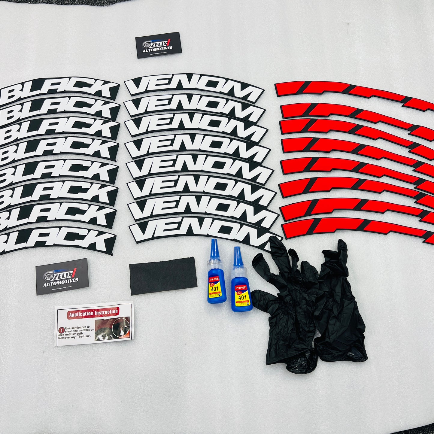 Car Tyre Stickers (Set of 8 for 4 Tyres)