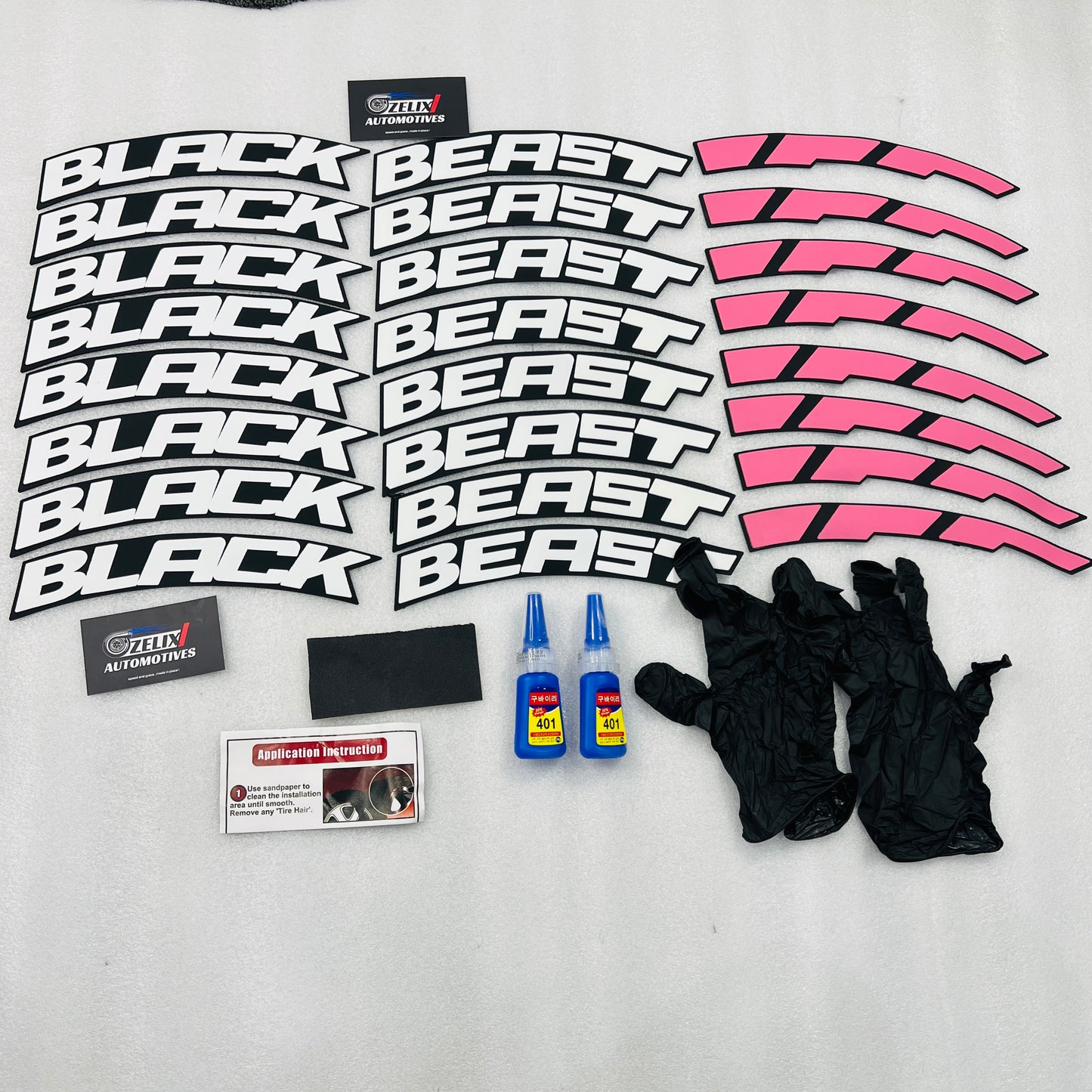Car Tyre Stickers (Set of 8 for 4 Tyres)