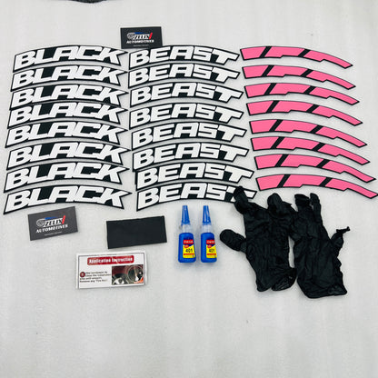 Car Tyre Stickers | Sporty Appearance (Set of 8 for 4 Tyres)