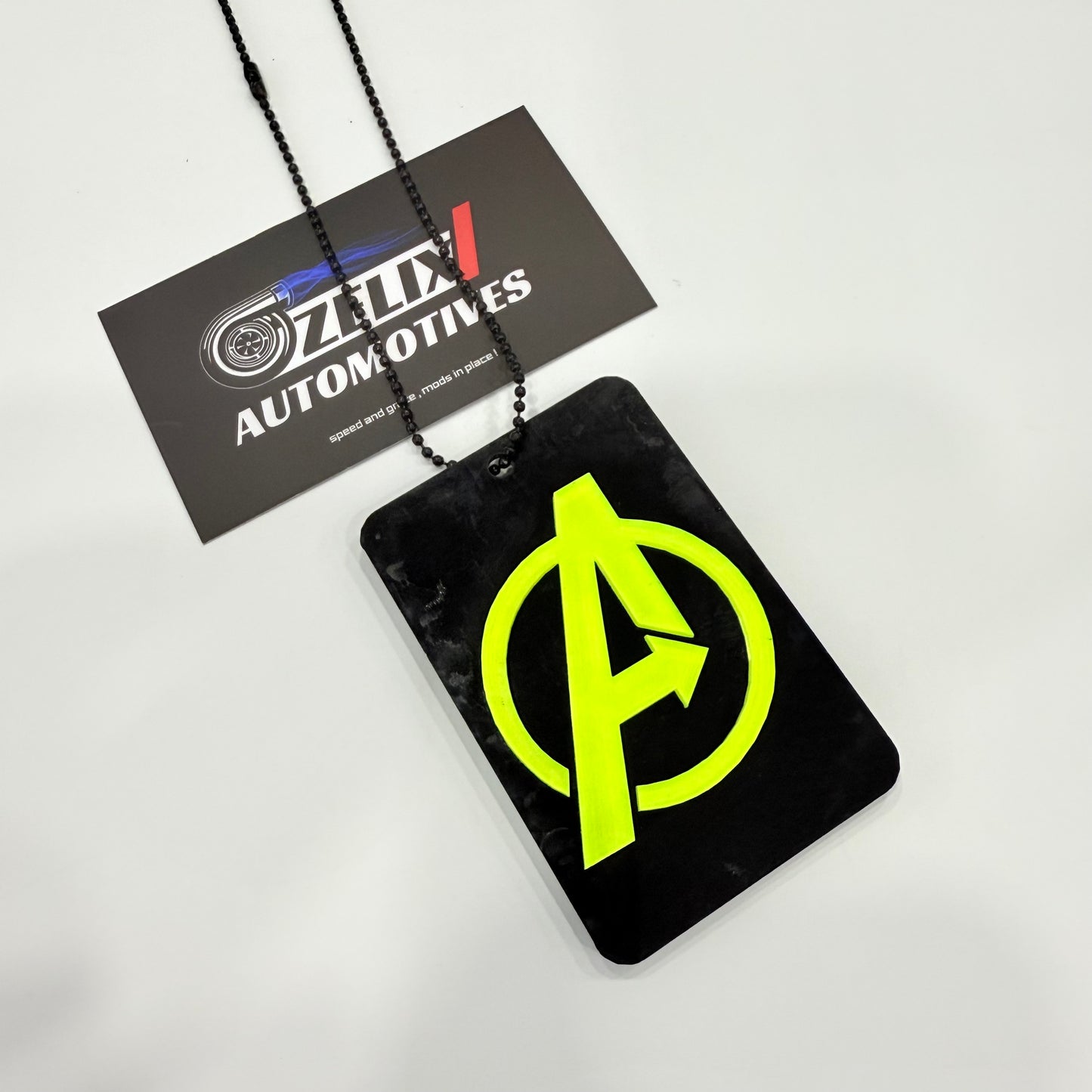 Fluorescent Green Car Mirror Hanging