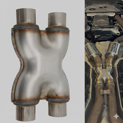 X-Pipe Exhaust Connector Stainless Steel Merge Pipe | Universal Performance Exhaust Systems