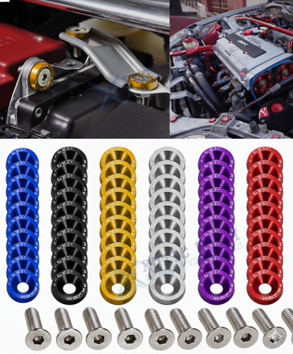 Aluminum Washer and Bolt Kit JDM Style (10-Piece Set) | Universal, Multi-Color