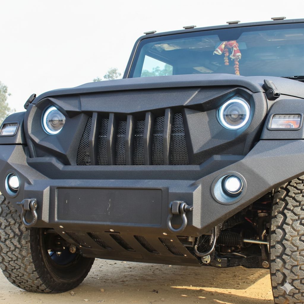 Angry Bird Front Grille for Mahindra Thar | Aggressive Off-Road Design