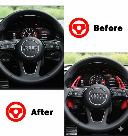 Audi Paddle Shifter Extenders | Premium Aluminum Finish