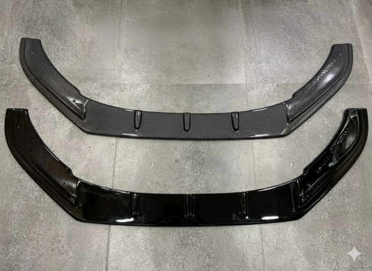 Volkswagen Polo Front Splitter – Single Piece Lip in Gloss Black & Carbon Finish