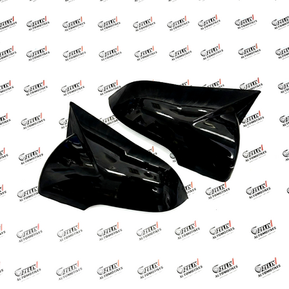 Hyundai Creta Batman-Style Mirror Covers | Glossy Black ABS Replacement Set (Fits 2014-2019 Models)