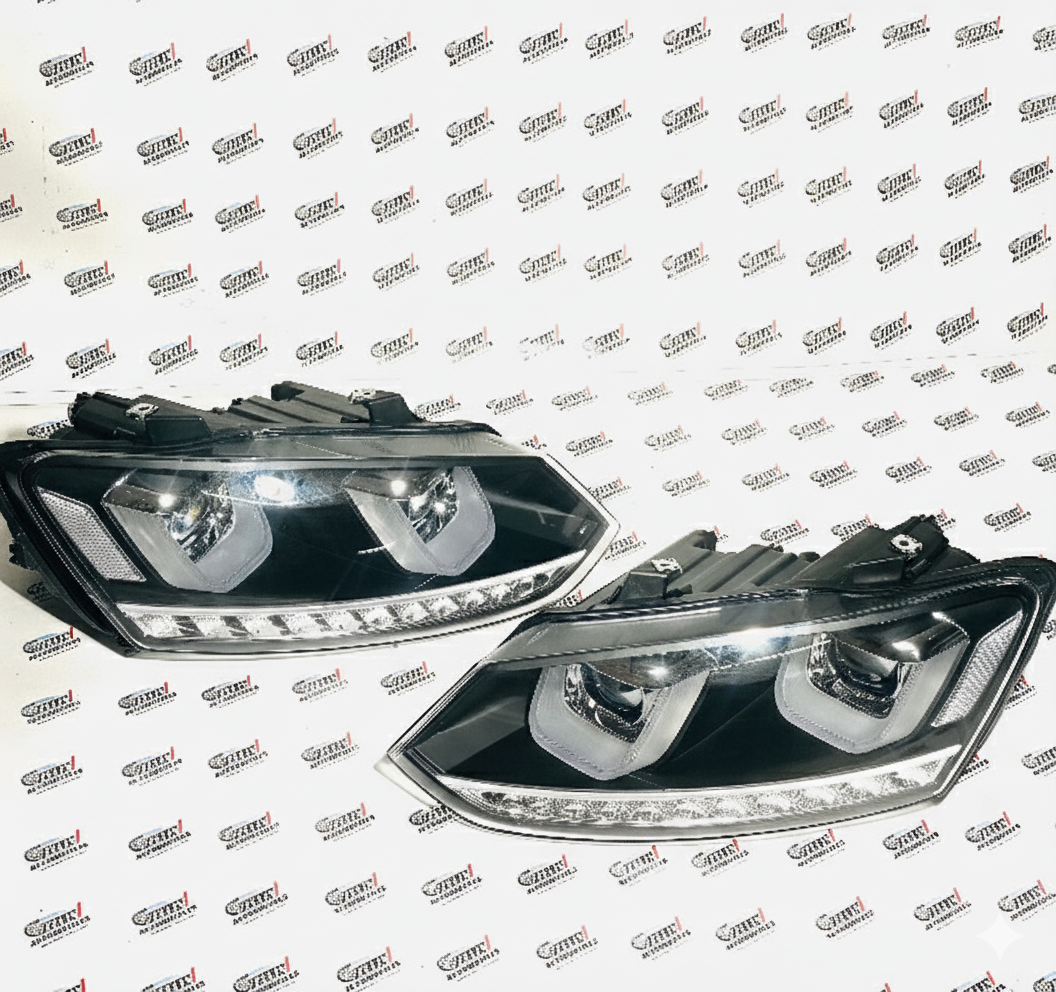 Polo UU-Style LED Headlights with DRL | Aftermarket Upgrade