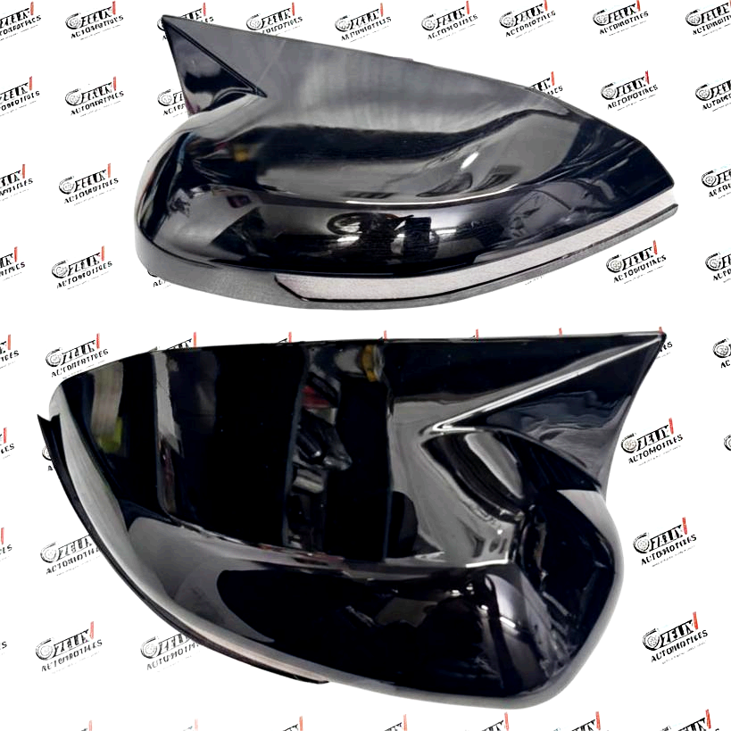 TATA Nexon Batman Style Mirror Covers | Glossy Black Finish Fits For New Models