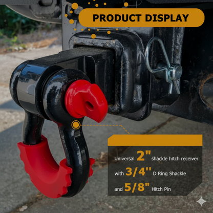 Tow Shackles 4x4 Recovery | OFF-Road Metal Hooks (Pair)