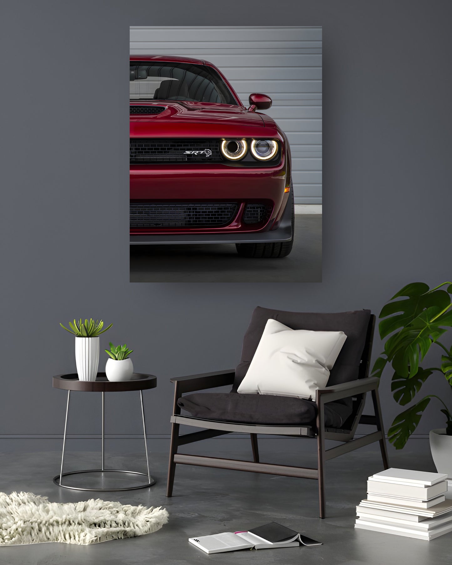 Dodge LED Car Poster | Lightning Frame | Portrait Wall Art