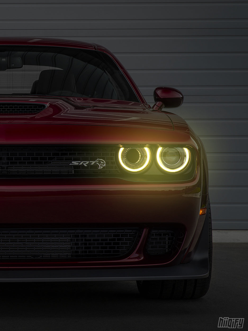 Dodge LED Car Poster | Lightning Frame | Portrait Wall Art