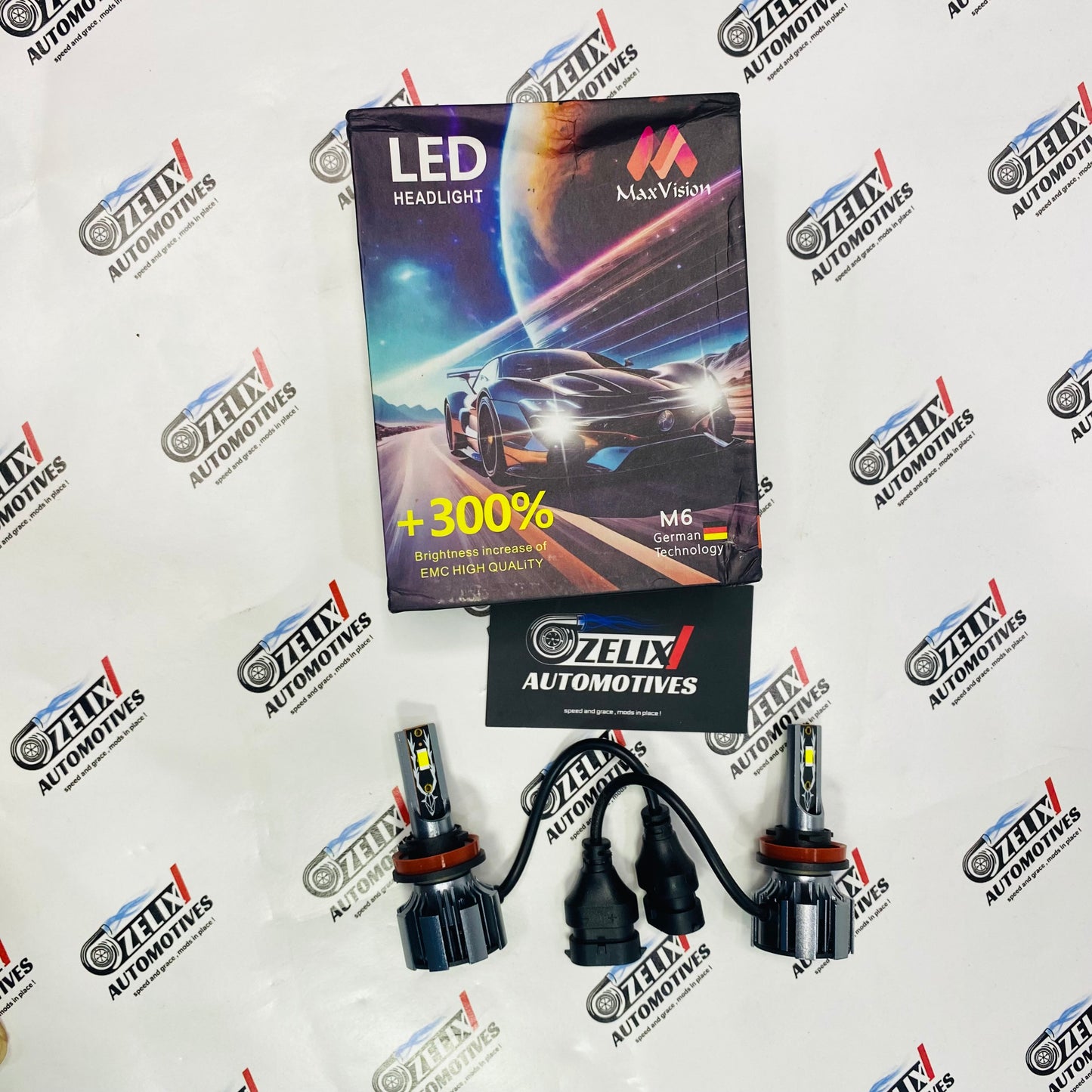 Easy plug-and-play install Max-vision M6 LED headlight bulb
