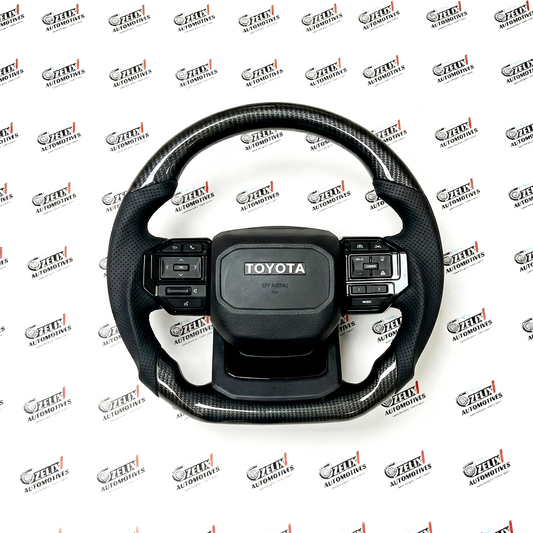 Toyota Land Cruiser Prado LC-250 Steering Wheel | Carbon Fiber Finish