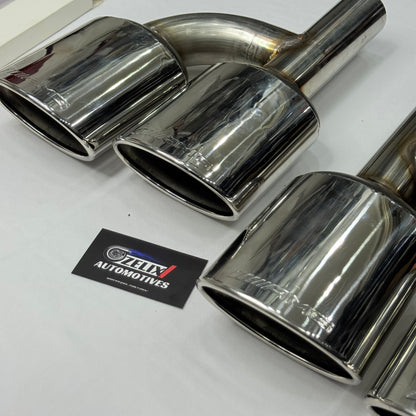 AMG-style dual exhaust tip installed on vehicle rear bumper