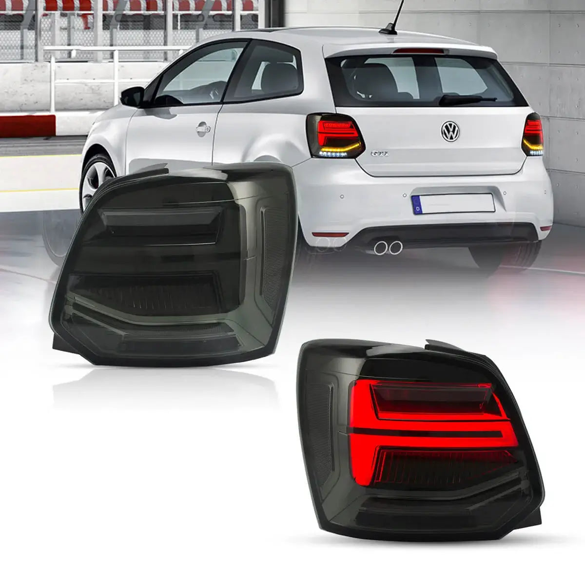 Volkswagen Polo Audi-Q2 Style LED Tail Lights | Aftermarket