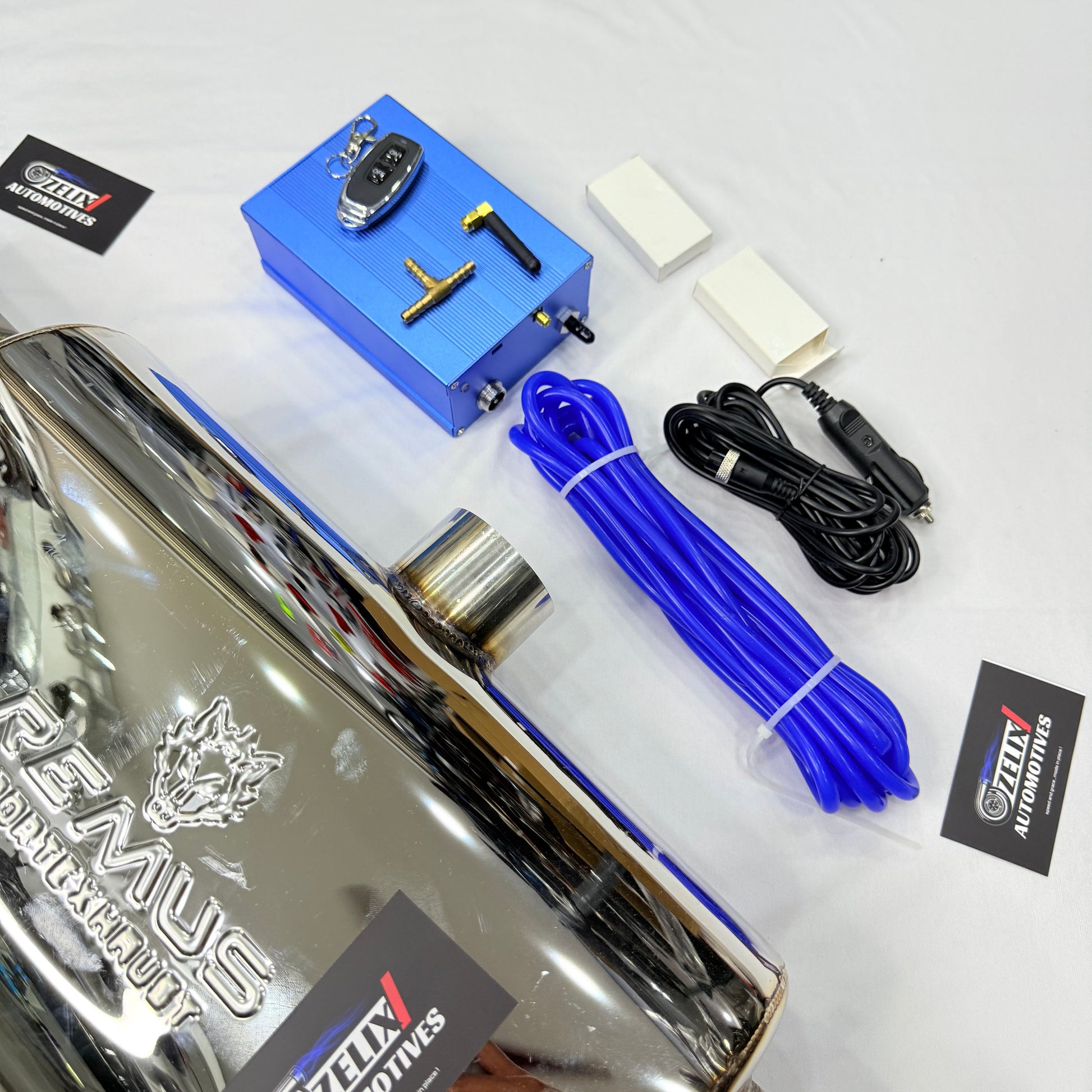 Image showing the muffler together with its remote-controlled valvetronic module