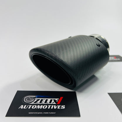 Side profile view highlighting the matte carbon wrap and smooth black body finish
