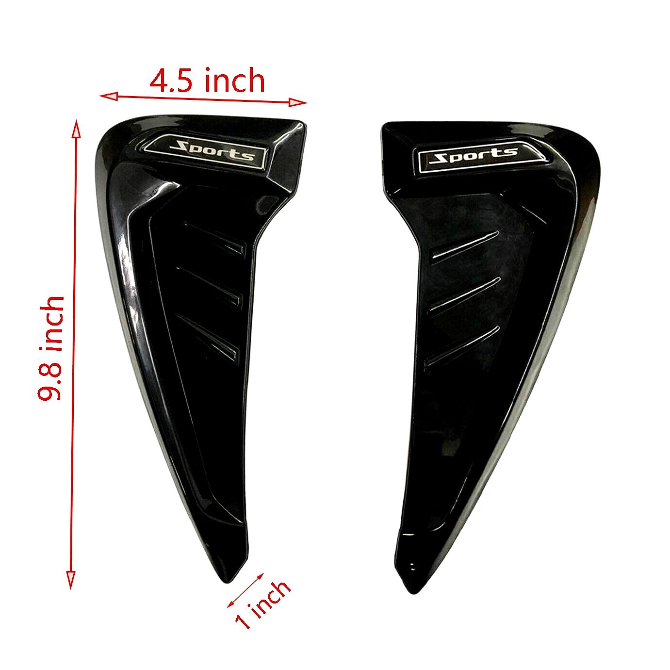 Car Air Flow Decorative Side Vent Set of 2 | Enhances Exterior Styling Universal Fit