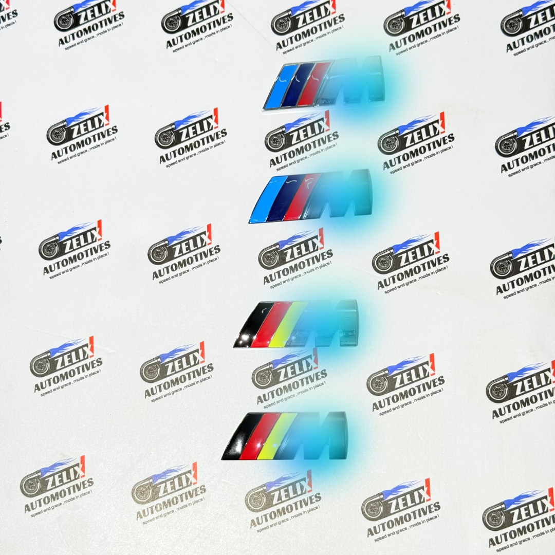 Rear Standard Size Emblems Compatible with BMW M-Performance  | Multiple Colour Options