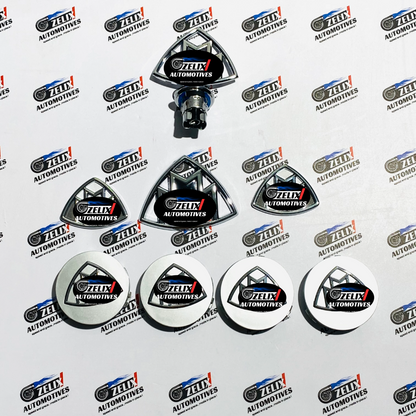 Complete Emblem Kit Compatible With Mercedes-Maybach  | Wheel Caps, Hood Logo & Fender Badges