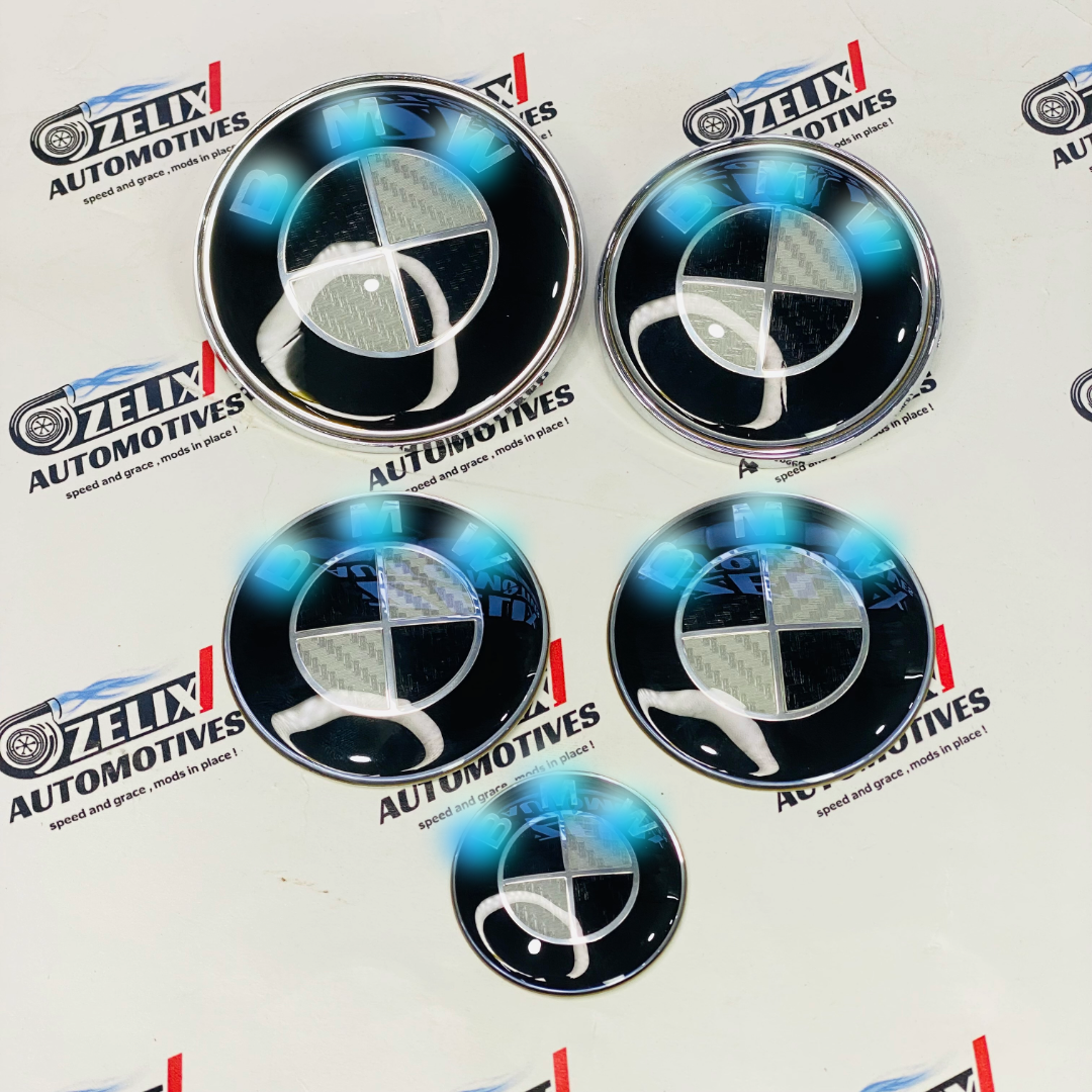 Complete Emblem kit Set of 7 | Badges for Wheel Caps,Front and Rear ,Steering