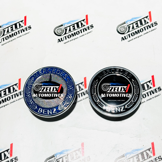 Mercedes-Benz Hood Emblem | Aftermarket  (Blue & Black) Bonnet Logo Badge